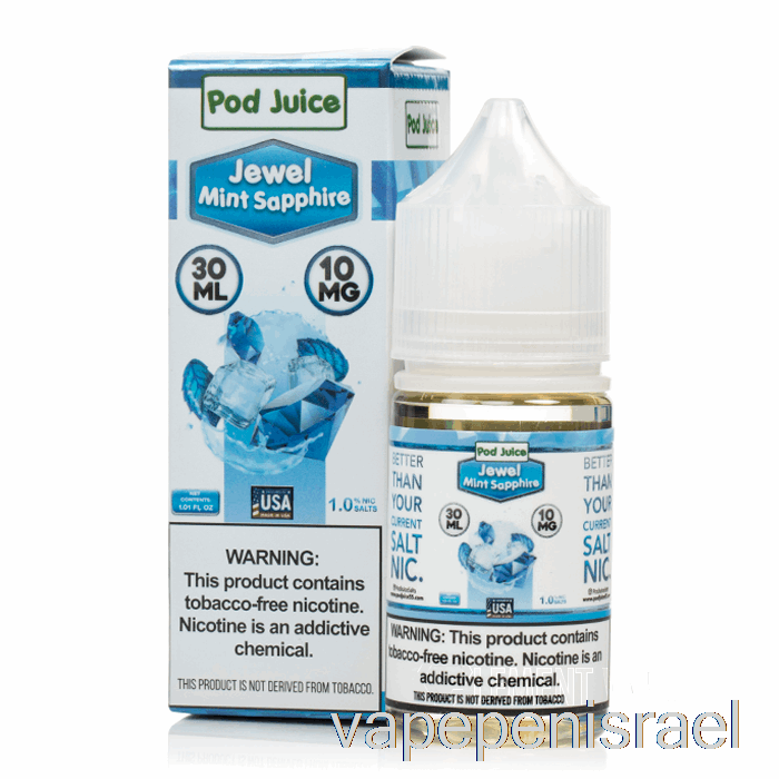 חד פעמי Vape Israel Jewel Mint Safir - מיץ תרמילים - 30 מ"ל 20 מ"ג